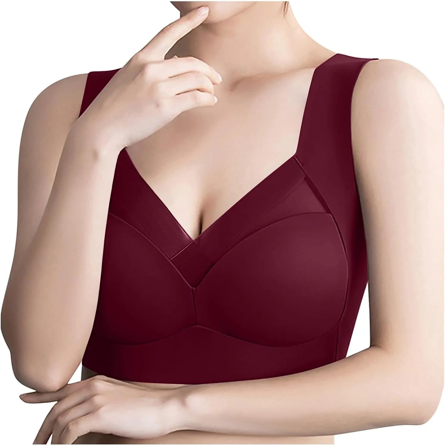 Womens Sports Thin Bralette with Mesh Panel Padded Cups Breathable Supportive Wear Comfortable Wireless Tank Top Bras