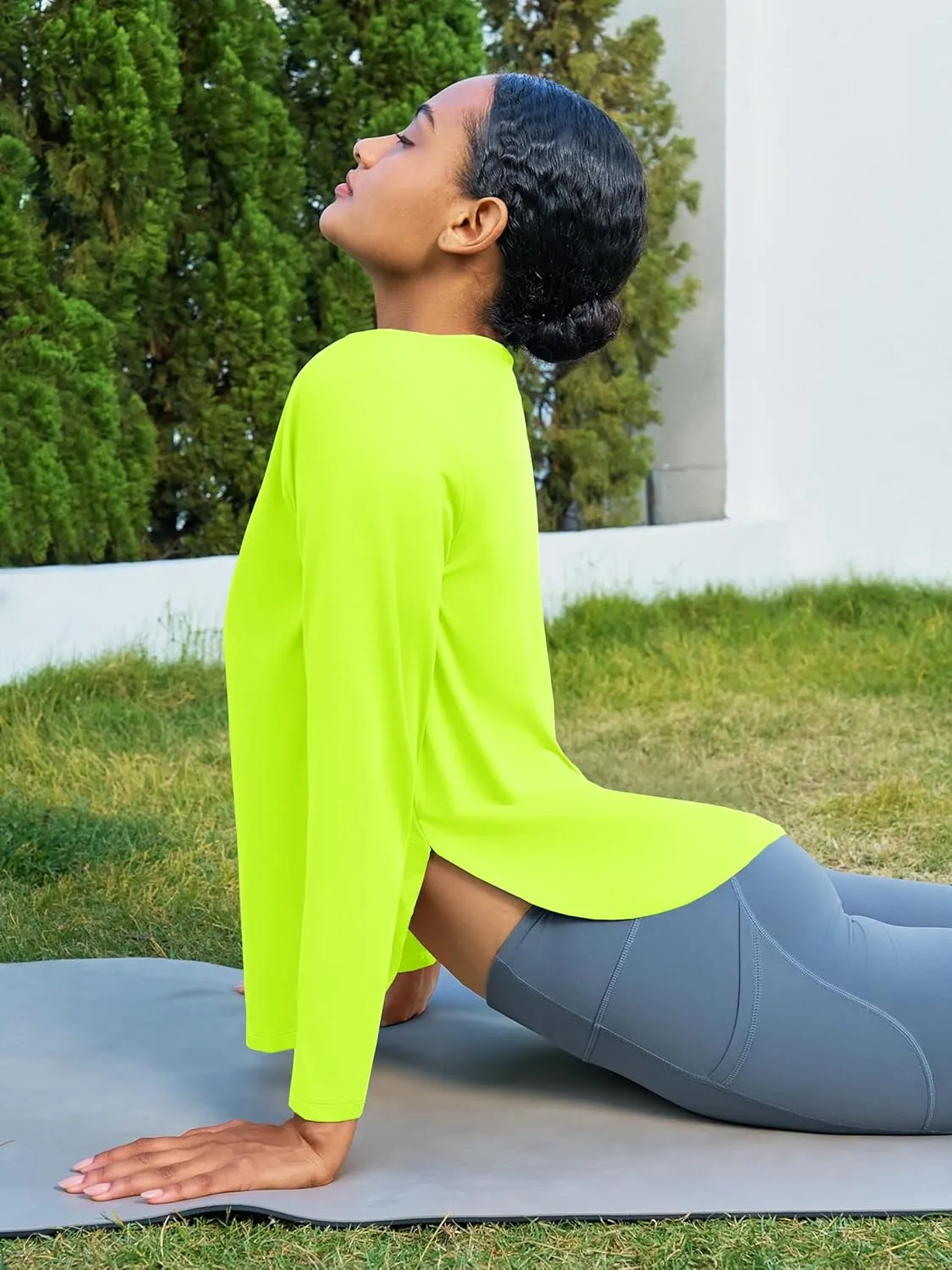 Women's Sun Shirts Long Sleeve Workout UPF 80  UV Protection Lightweight Quick Dry Outdoor Hiking Gym Tops