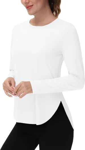 Women's Sun Shirts Long Sleeve Workout UPF 80  UV Protection Lightweight Quick Dry Outdoor Hiking Gym Tops