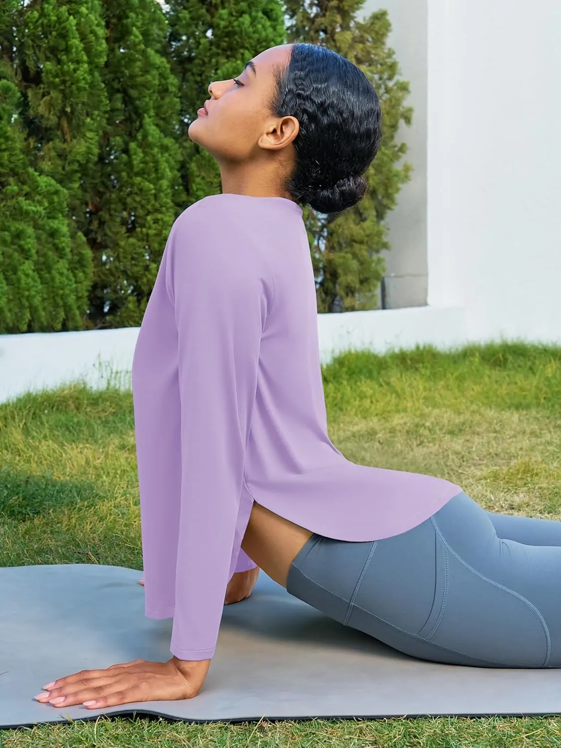 Women's Sun Shirts Long Sleeve Workout UPF 80  UV Protection Lightweight Quick Dry Outdoor Hiking Gym Tops