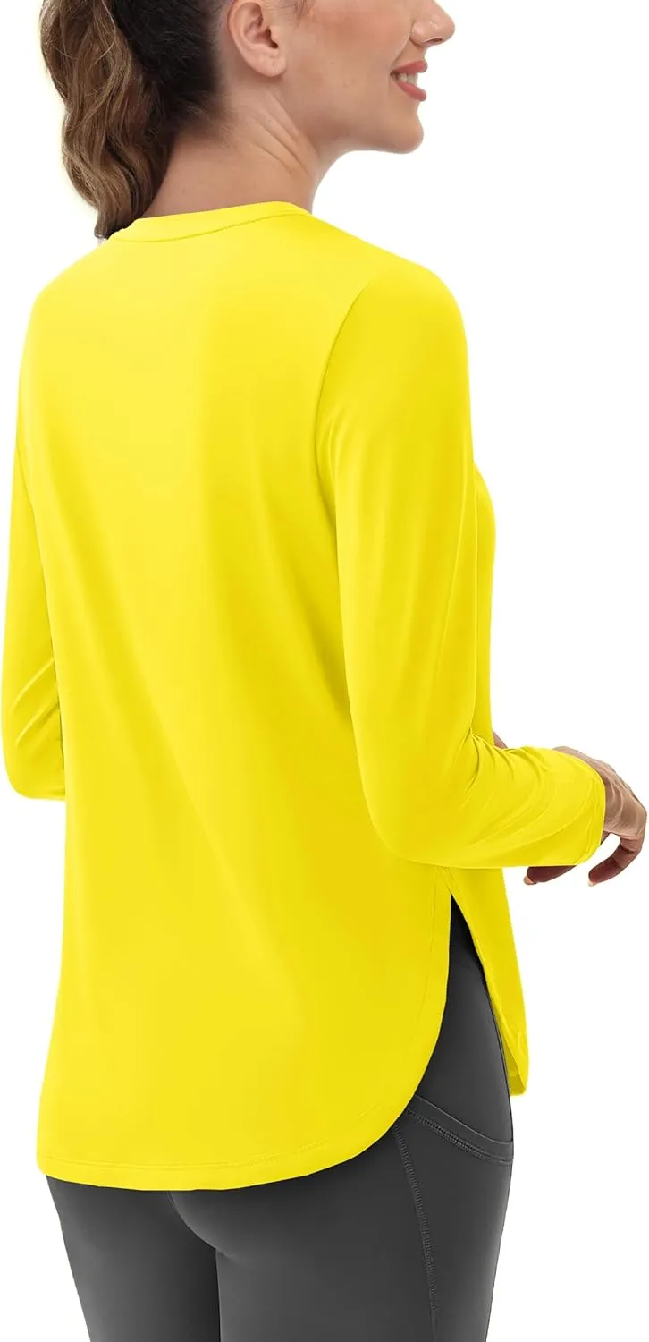 Women's Sun Shirts Long Sleeve Workout UPF 80  UV Protection Lightweight Quick Dry Outdoor Hiking Gym Tops