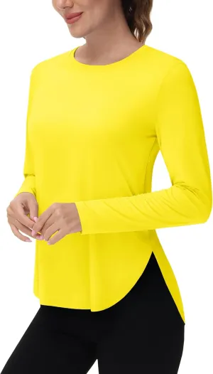 Women's Sun Shirts Long Sleeve Workout UPF 80  UV Protection Lightweight Quick Dry Outdoor Hiking Gym Tops