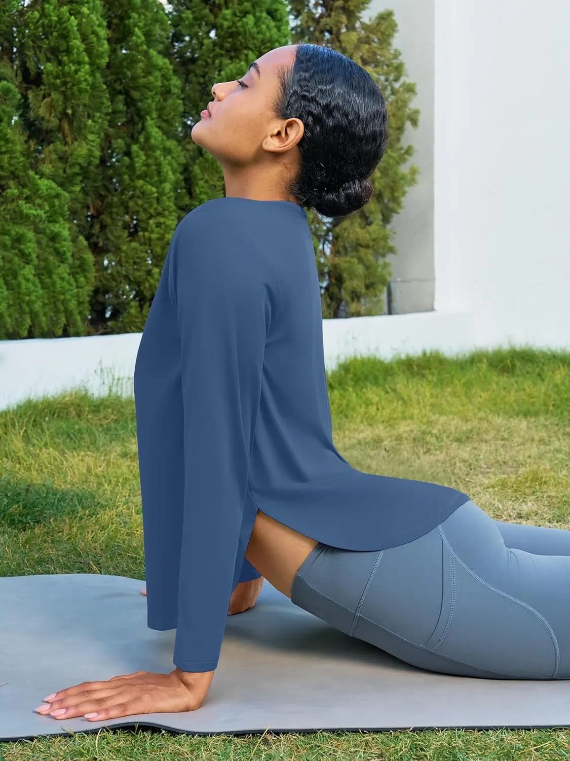 Women's Sun Shirts Long Sleeve Workout UPF 80  UV Protection Lightweight Quick Dry Outdoor Hiking Gym Tops