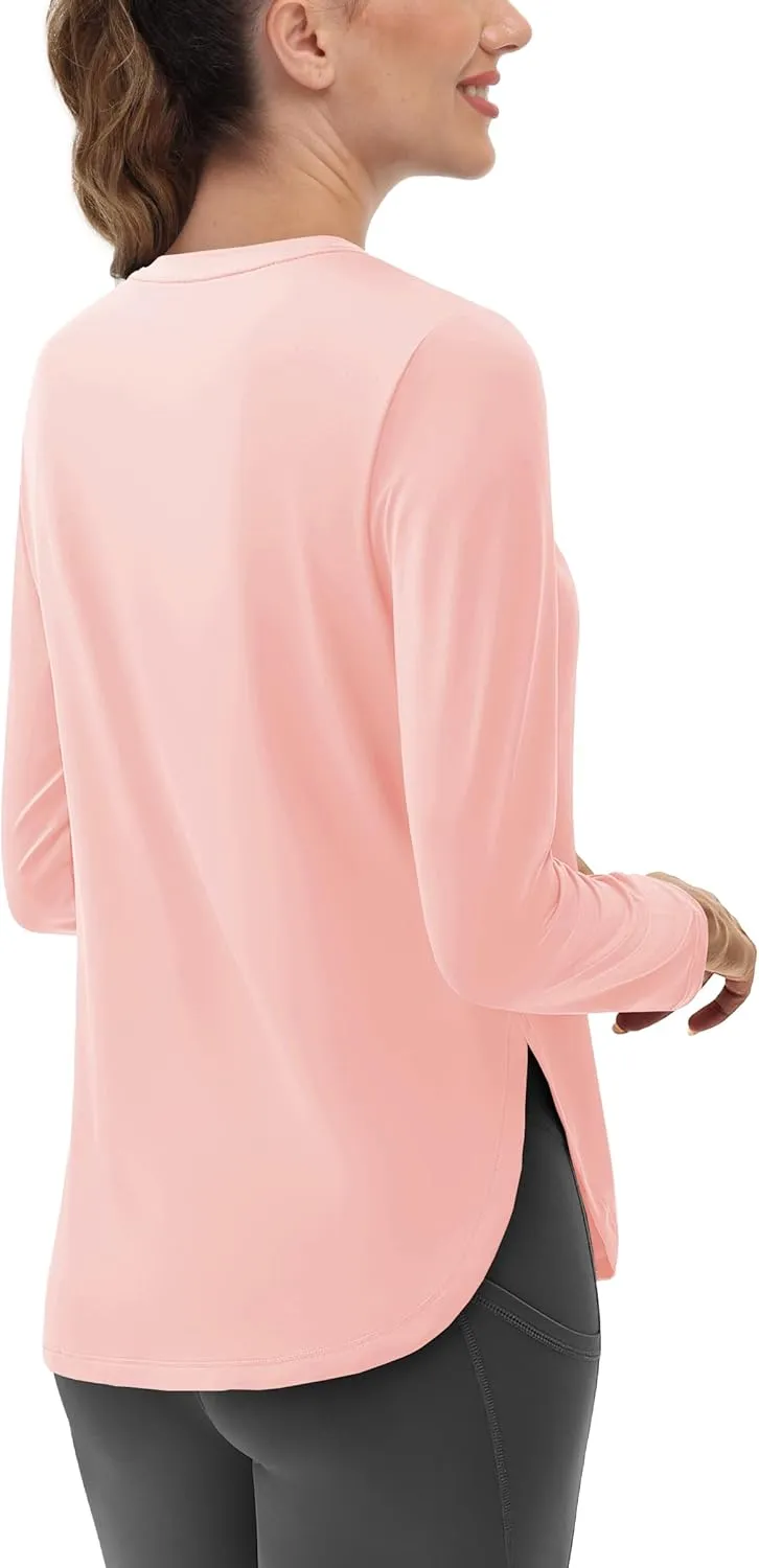 Women's Sun Shirts Long Sleeve Workout UPF 80  UV Protection Lightweight Quick Dry Outdoor Hiking Gym Tops