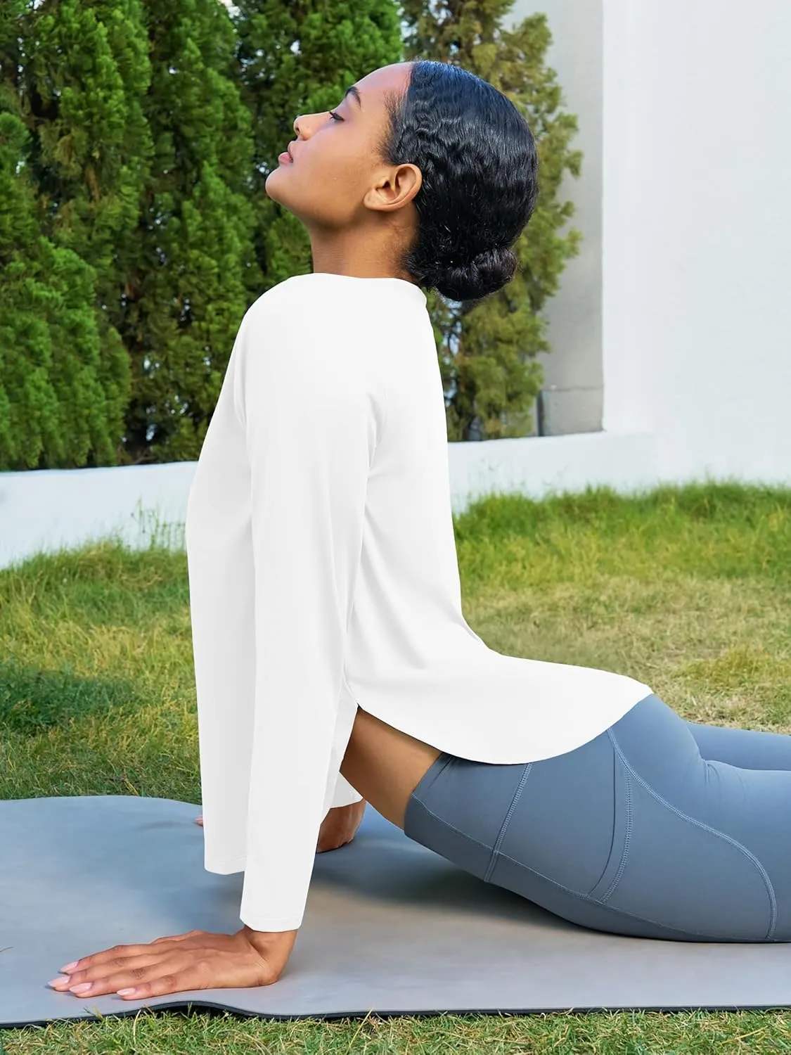 Women's Sun Shirts Long Sleeve Workout UPF 80  UV Protection Lightweight Quick Dry Outdoor Hiking Gym Tops