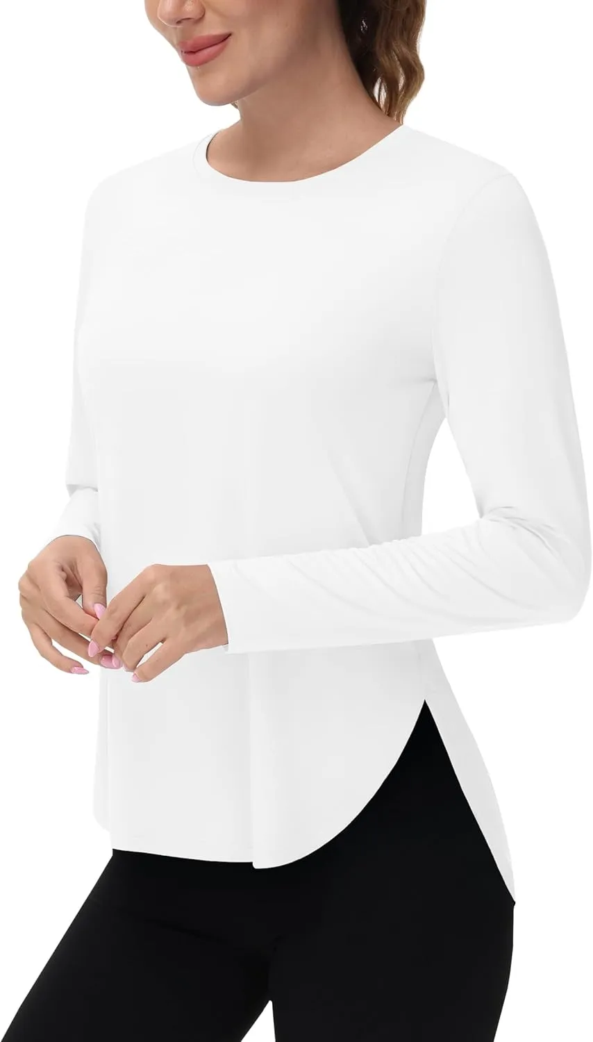 Women's Sun Shirts Long Sleeve Workout UPF 80  UV Protection Lightweight Quick Dry Outdoor Hiking Gym Tops