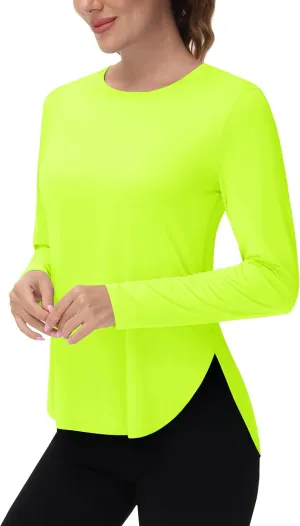 Women's Sun Shirts Long Sleeve Workout UPF 80  UV Protection Lightweight Quick Dry Outdoor Hiking Gym Tops