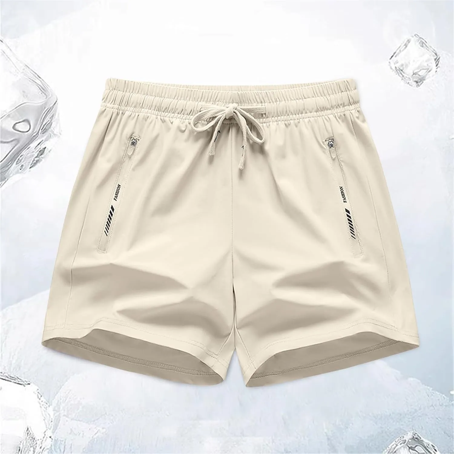 Womens Ultra Stretch Quick Drying Shorts Summer Breathable Beeswan Shorts High Waist Drawstring Beach Pants