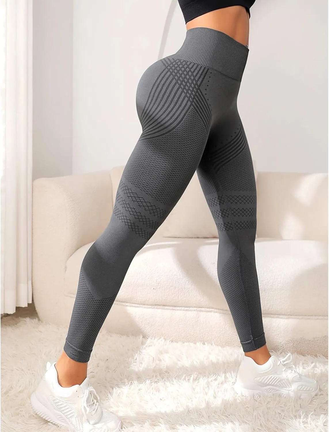 Workout Leggings for Women Stretch High Waisted Yoga Pants Leggins Tummy Control Butt Lift Non See Through Leggings