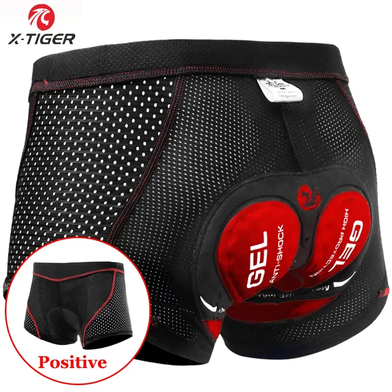 X-Tiger Cycling Underwear Pro 5D Gel Pad Shockproof Cycling Underpant Upgrade Padded Mountain Bicycle Shorts Bike Underwear