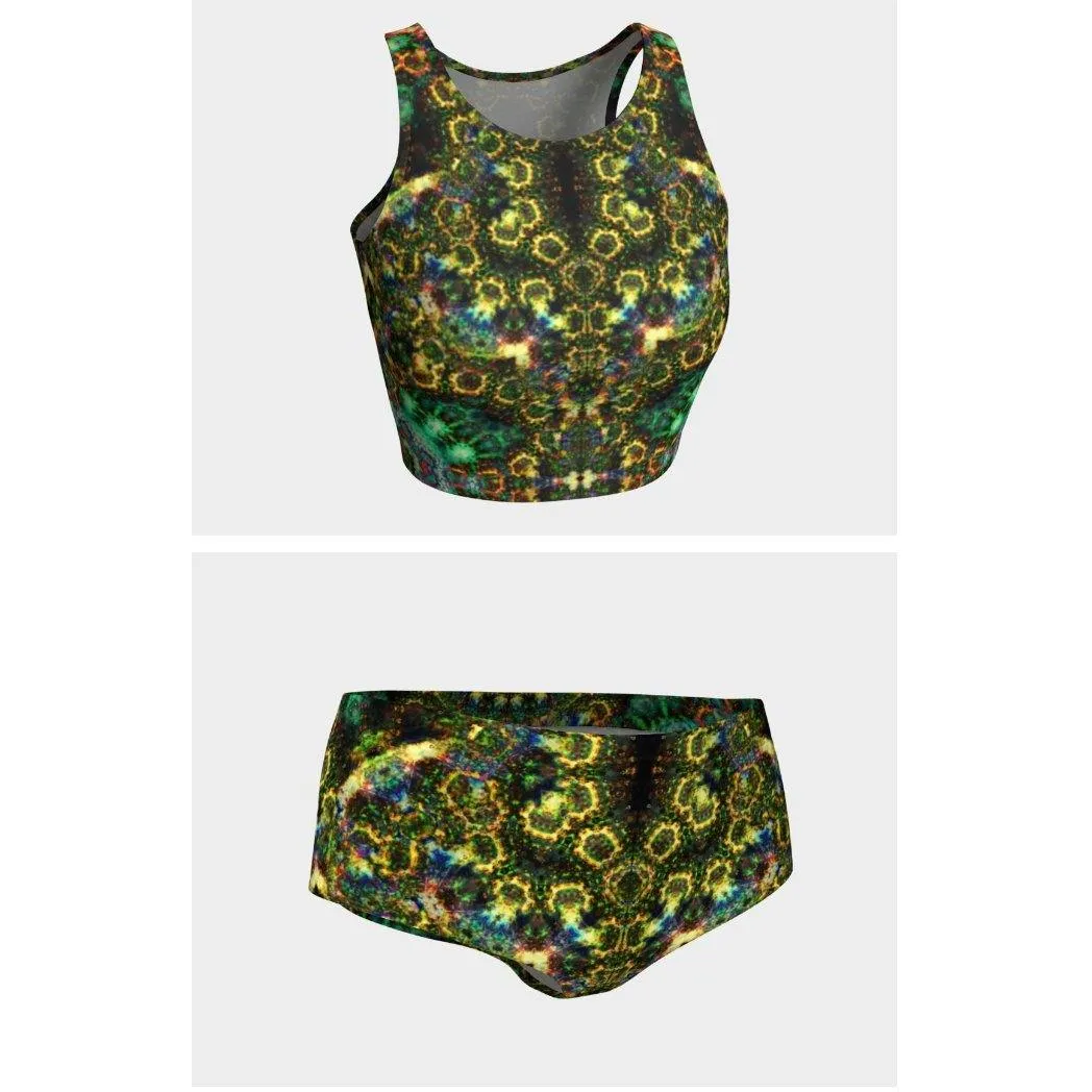 Xerxes Psychedelic Crop Top/ Bikini Set
