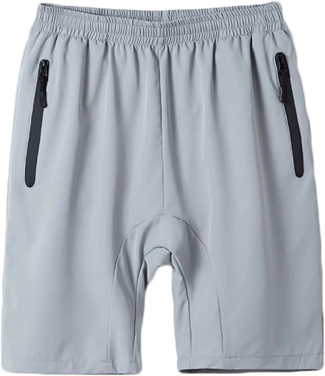 Xiaojmake Men's Running Shorts with Zipper Pocket Lightweight Elastic Waist Athletic 9 Inch Gym Shorts Quick Dry Hiking Short