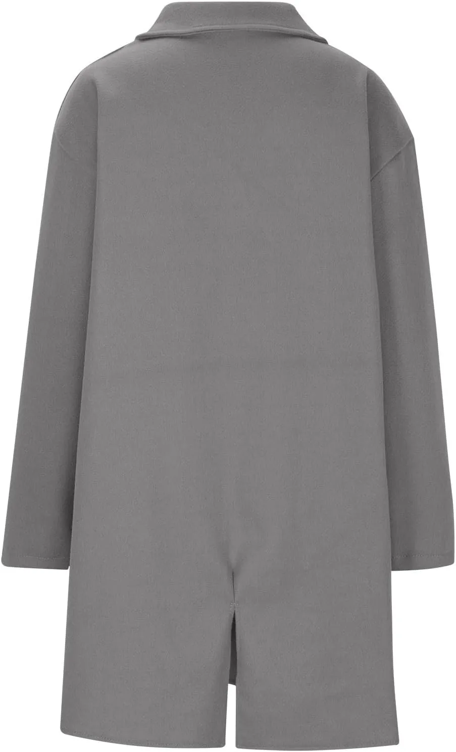 XUNRYAN Trench Coat for Women Winter Fall Fashion Long Jackets Notch Lapel Faux-Wool-Blend Double Breasted Peacoat Outerwear