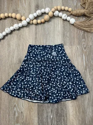 YOG Navy Floral Tennis Skirt
