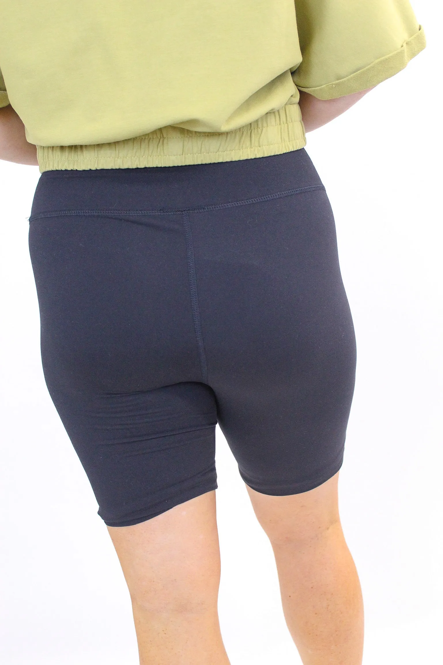 Yoga Biker Shorts- Black