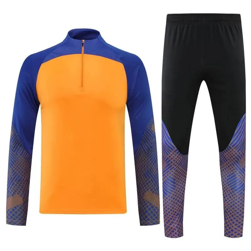 Youth Orange Long Sleeve Suit Training Suit