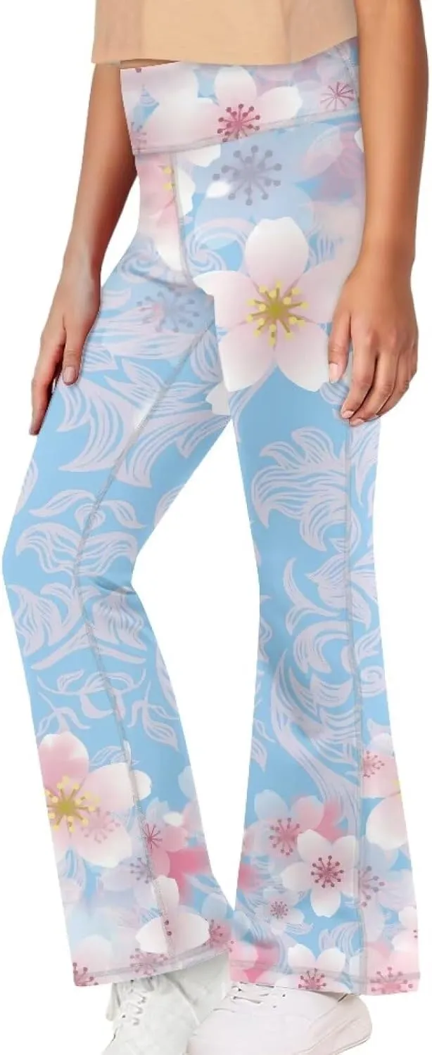 Ystardream Girls Workout Leggings Comfortable Flared Leggings for Girls Teens Kids