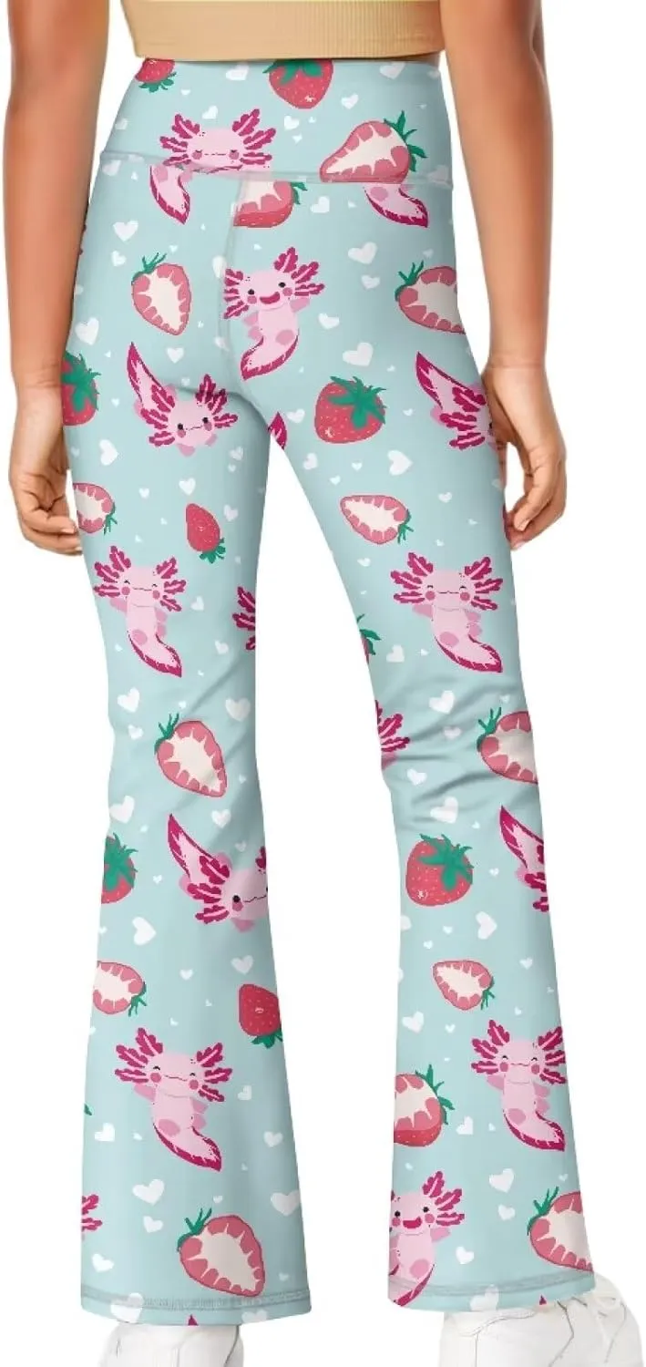 Ystardream Girls Workout Leggings Comfortable Flared Leggings for Girls Teens Kids