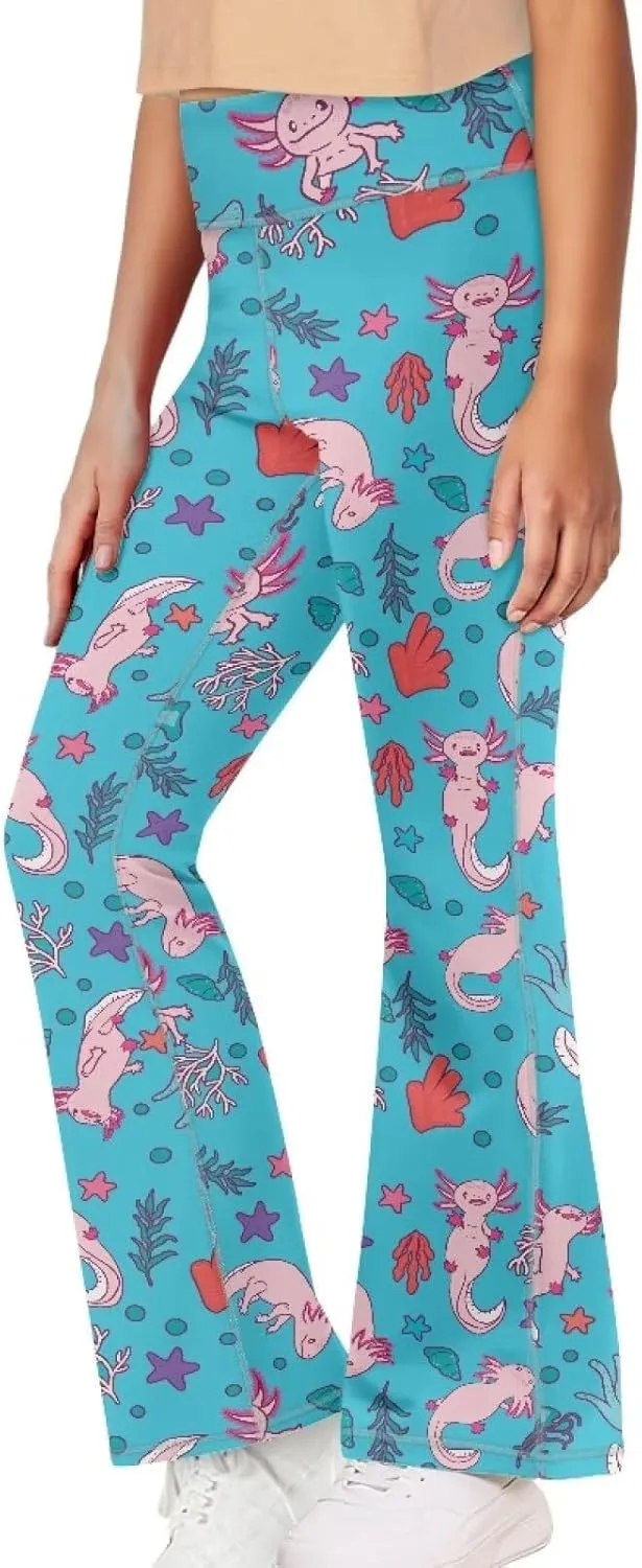 Ystardream Girls Workout Leggings Comfortable Flared Leggings for Girls Teens Kids