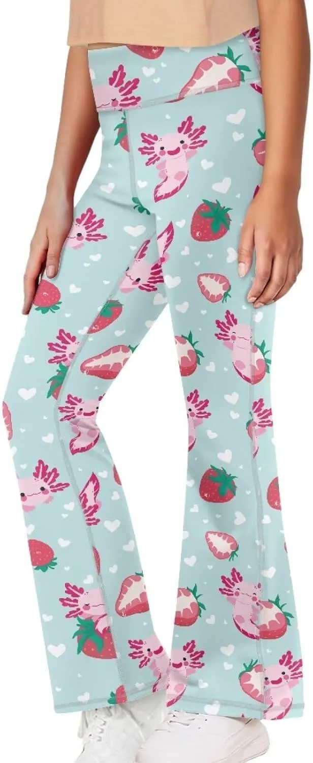 Ystardream Girls Workout Leggings Comfortable Flared Leggings for Girls Teens Kids