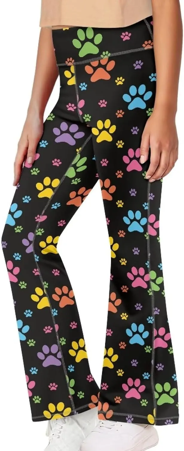 Ystardream Girls Workout Leggings Comfortable Flared Leggings for Girls Teens Kids