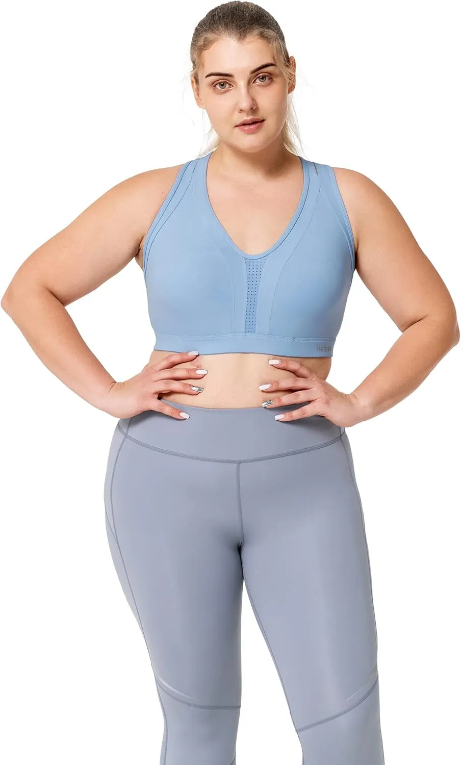 Yvette Women High Impact Sports Bras Criss Cross Back Sexy Running Bra for Plus Size