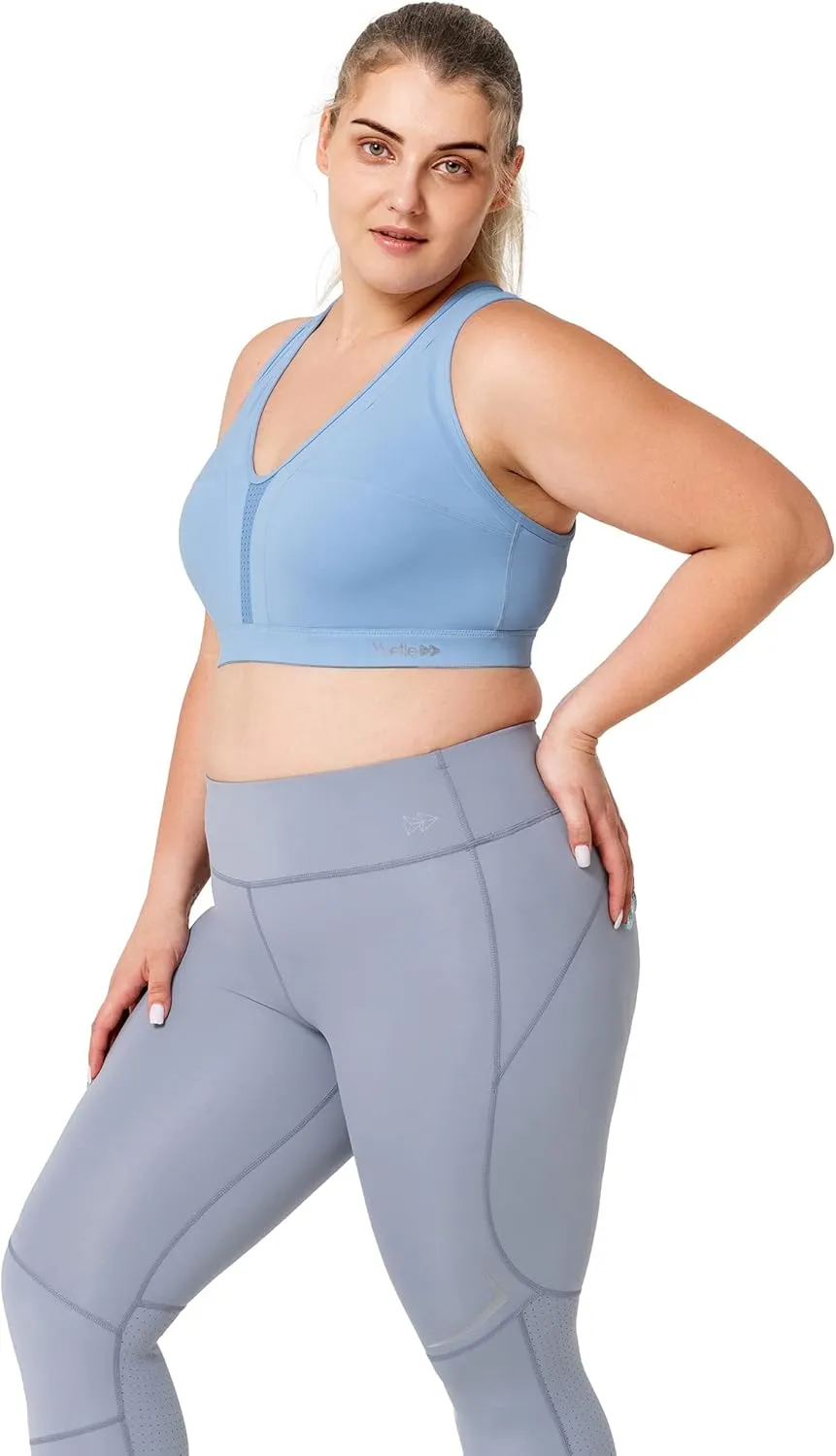 Yvette Women High Impact Sports Bras Criss Cross Back Sexy Running Bra for Plus Size