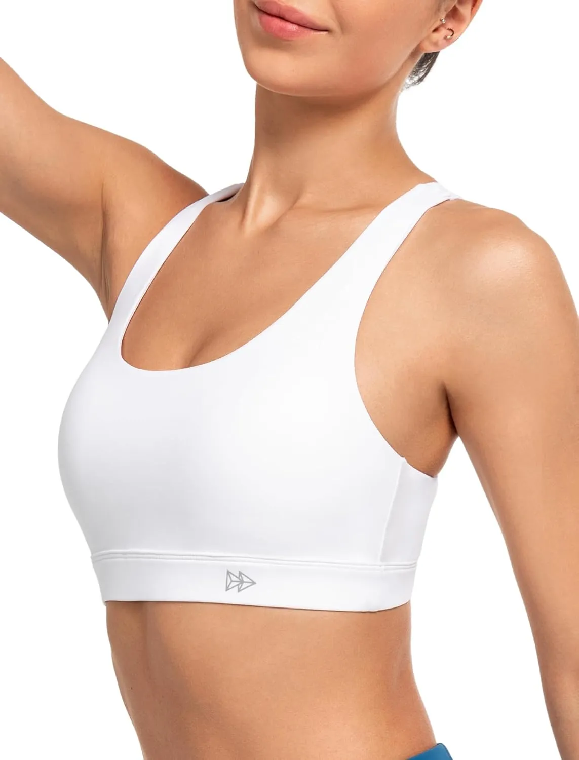 Yvette Yoga Sports Bras for Women Light Support Sexy Criss Cross Back Bra with Removable Pad