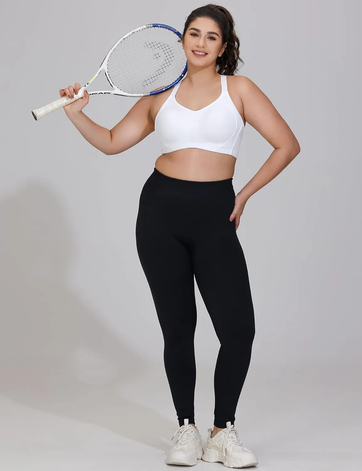 ZeroBound Women's High Impact Sports Bra Criss-Cross Back Full Coverage
