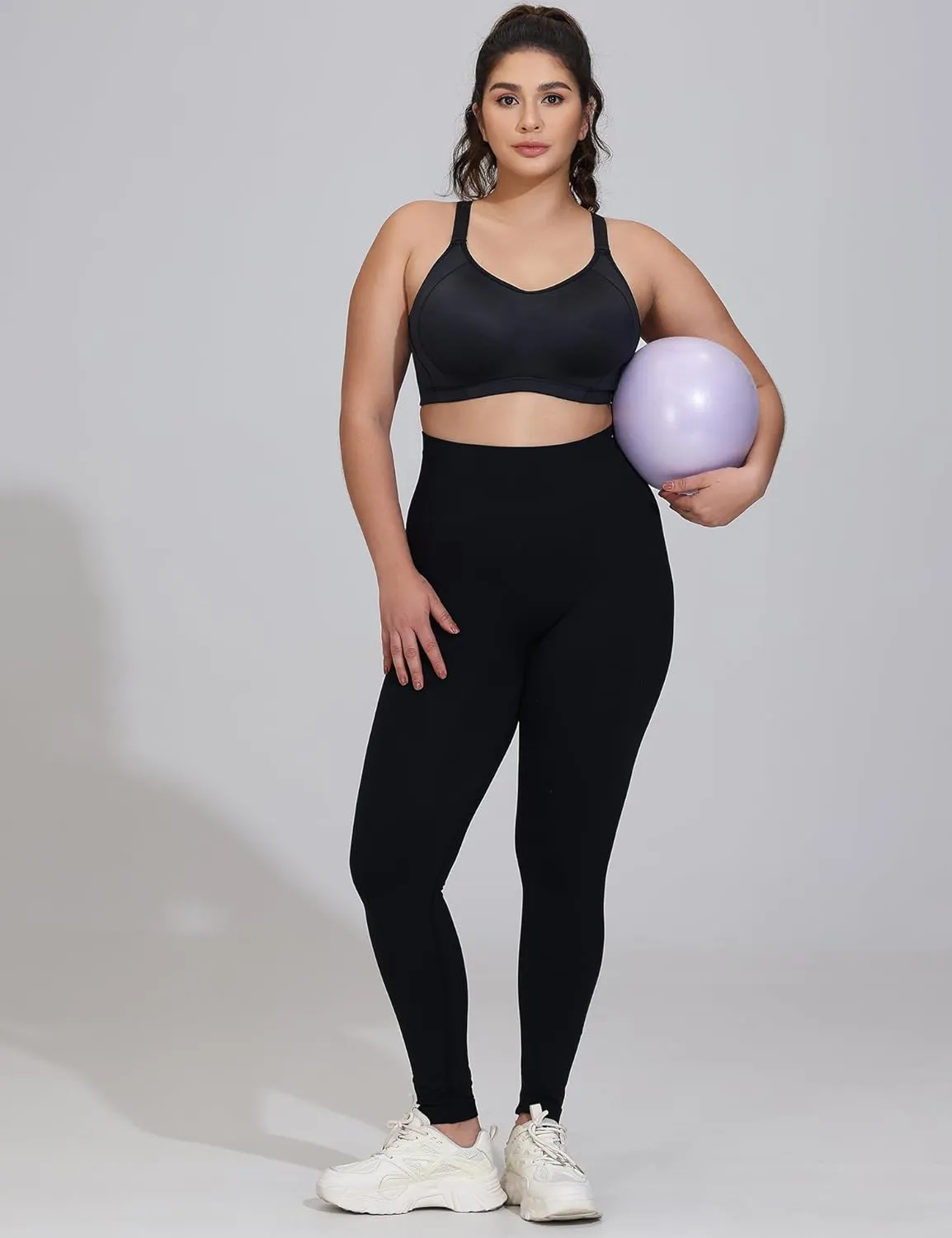 ZeroBound Women's High Impact Sports Bra Criss-Cross Back Full Coverage