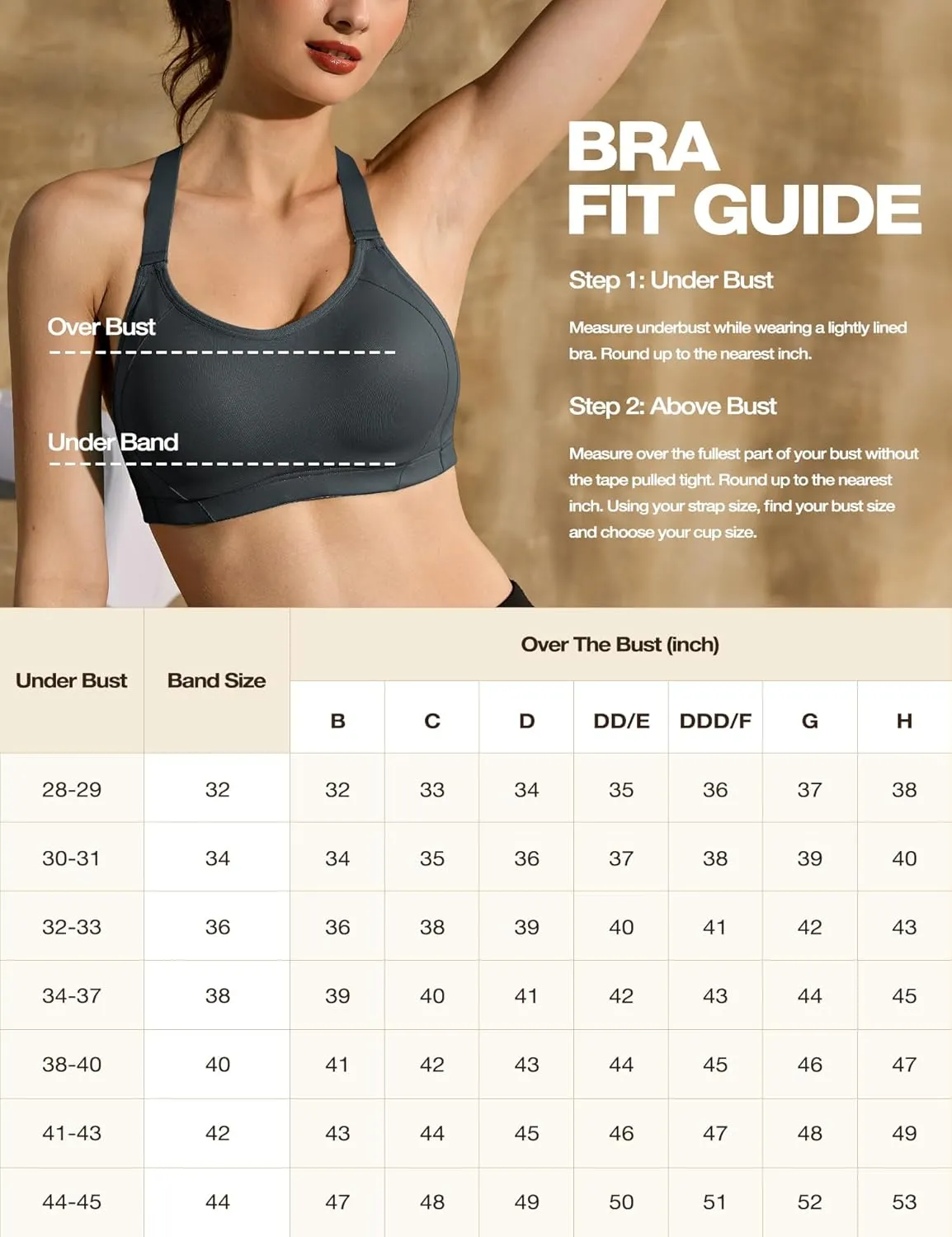 ZeroBound Women's High Impact Sports Bra Criss-Cross Back Full Coverage