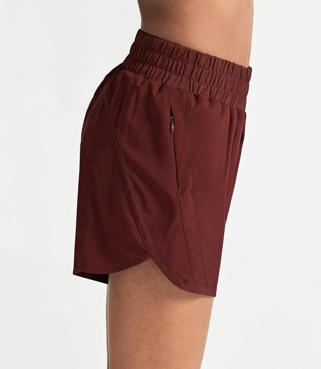 ZUTY 5" Athletic Running Shorts for Women with Zipper Pocket High Waisted Quick Dry Workout Gym Shorts with Liner