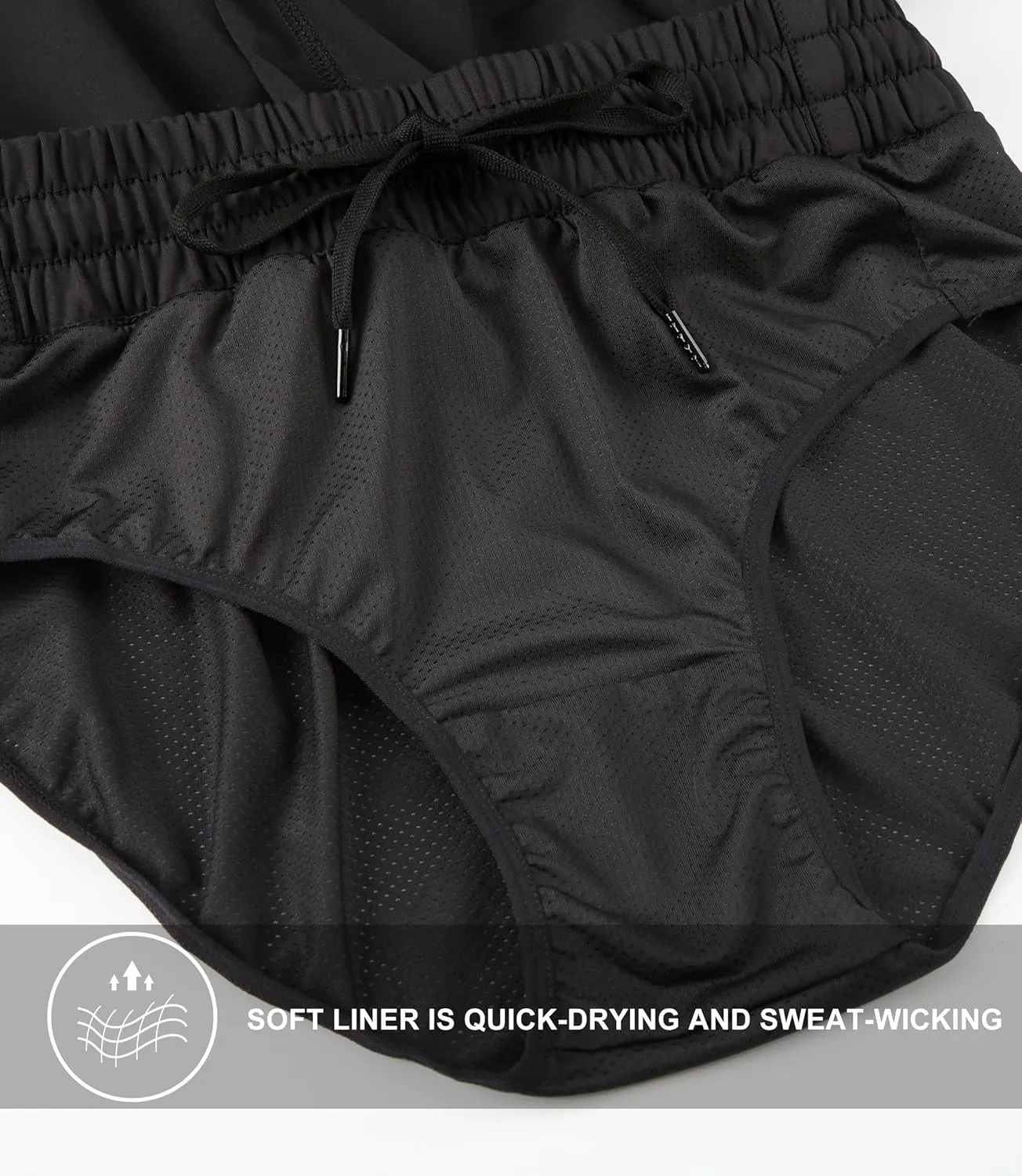 ZUTY 5" Athletic Running Shorts for Women with Zipper Pocket High Waisted Quick Dry Workout Gym Shorts with Liner