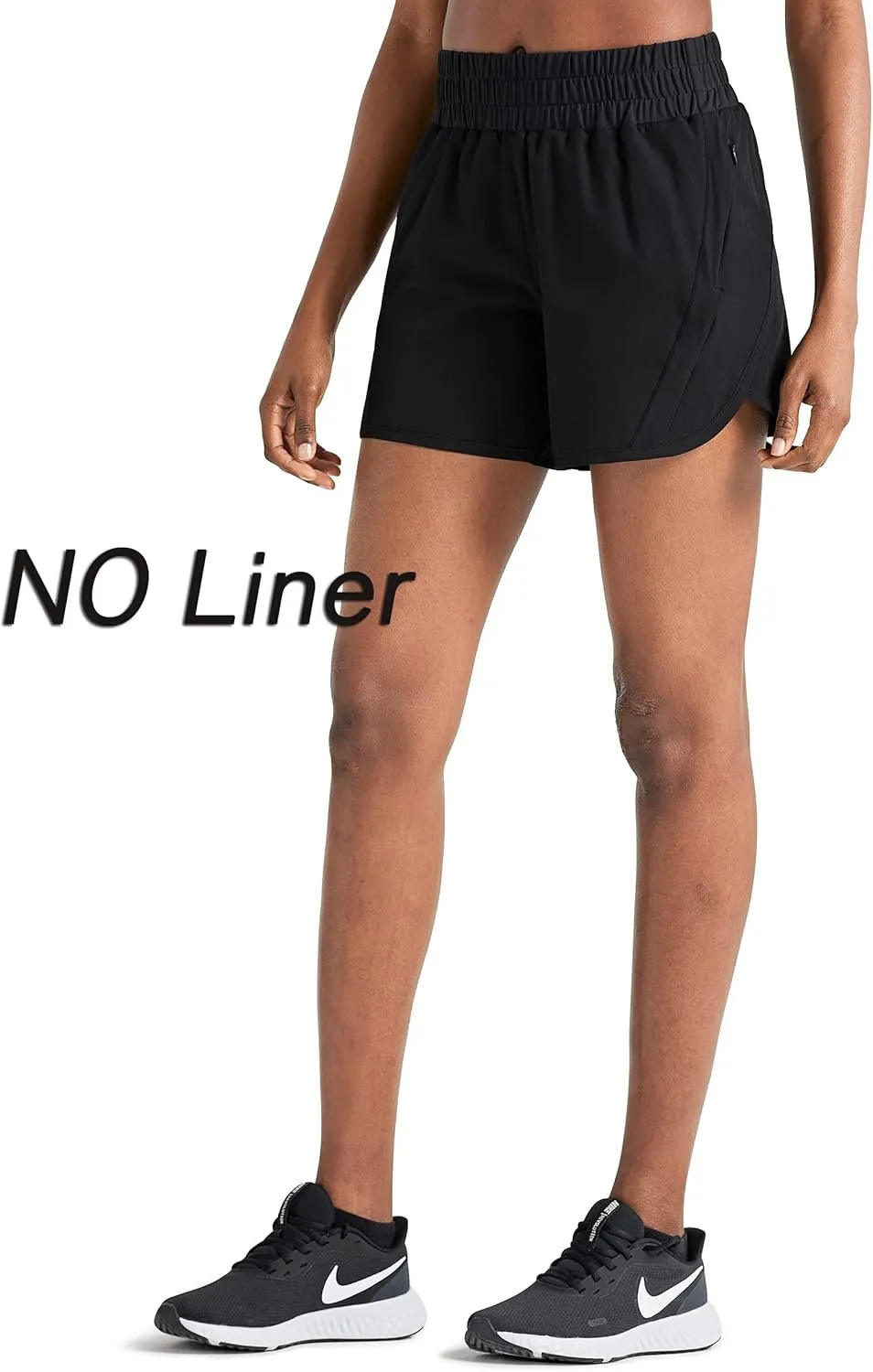 ZUTY 5" Athletic Running Shorts for Women with Zipper Pocket High Waisted Quick Dry Workout Gym Shorts with Liner