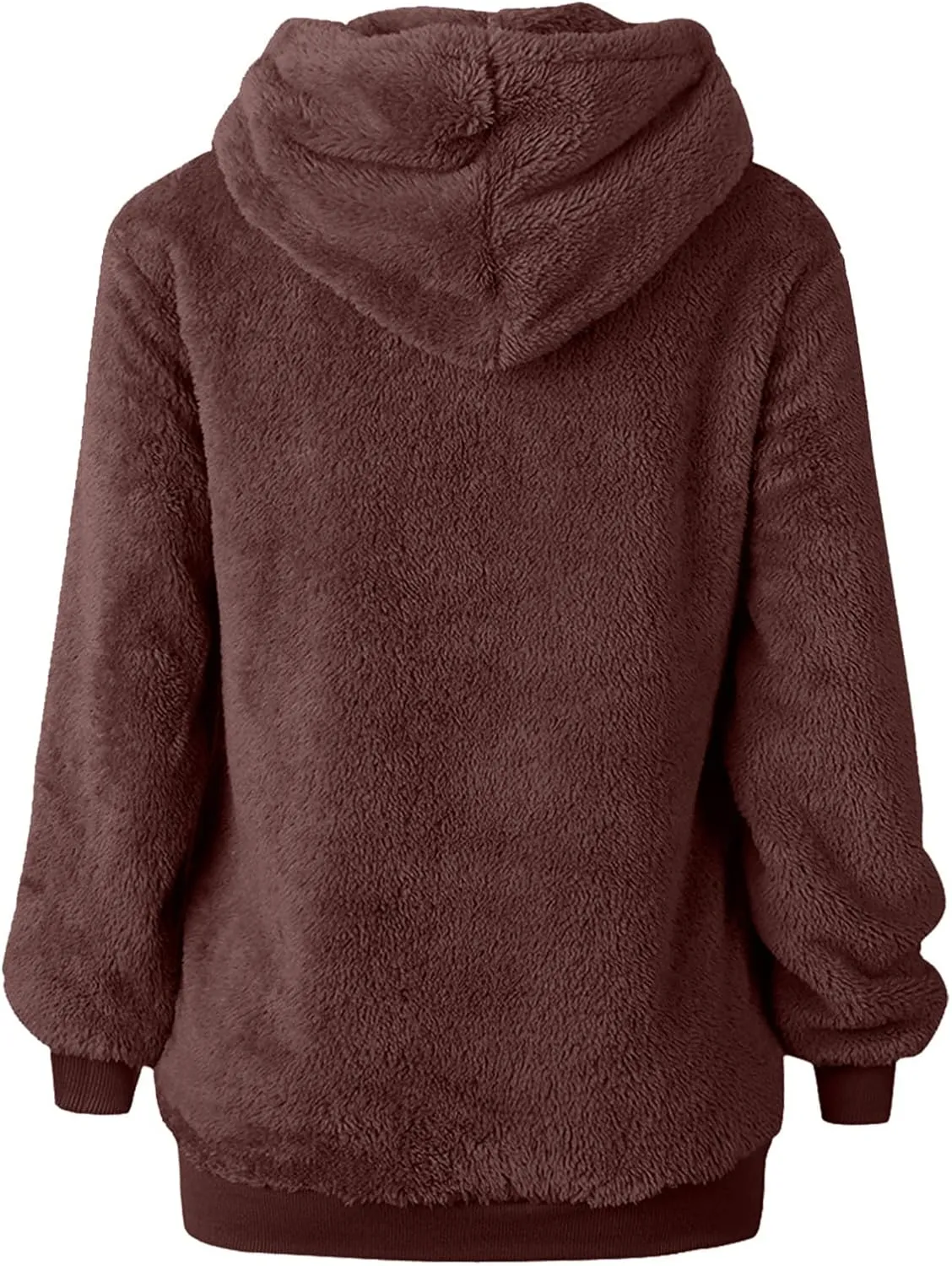 ZYXTIM Womens Cute French Terry Fleece Pullover Hoodie Half Zip Up Baggy Long Sleeve Warm Casual Fall Winter Stylish Tops